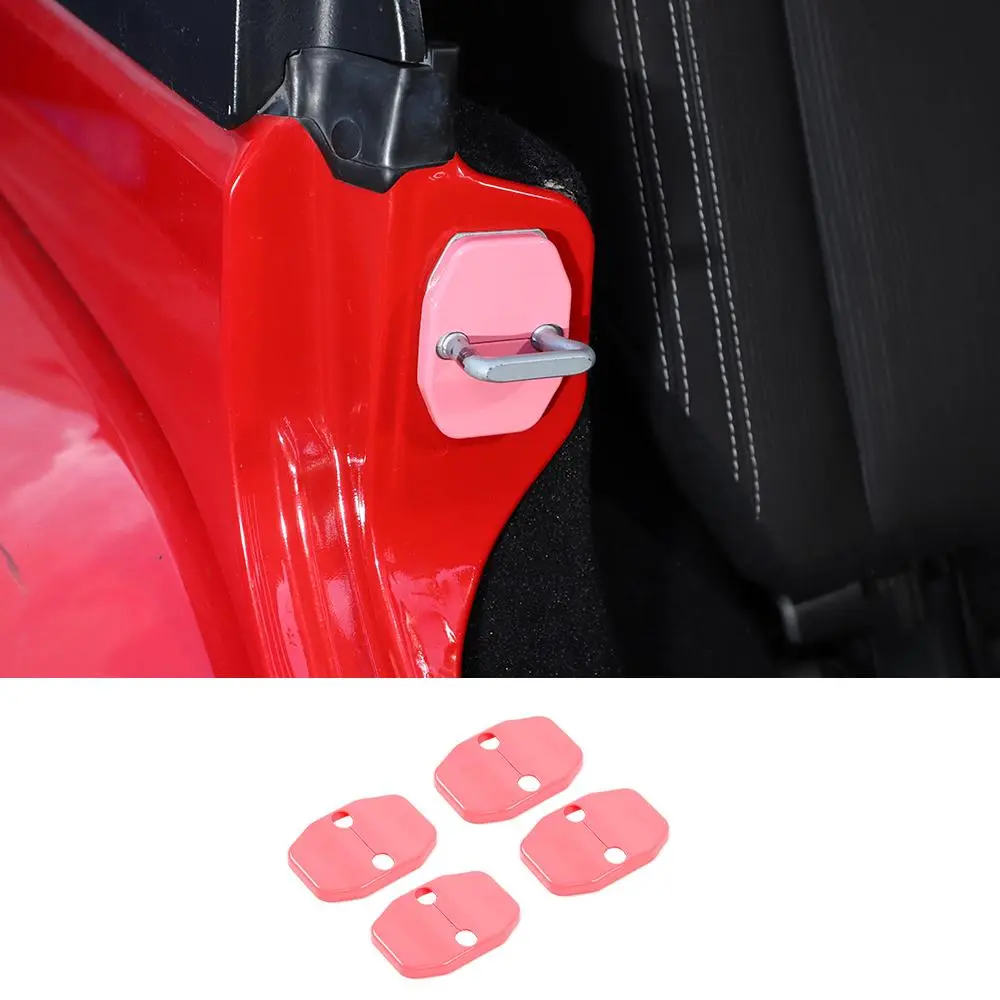 For 2007-2018 Jeep Wrangler JK 2Door Interior Door Lock Cover Protection Trim - Image 10