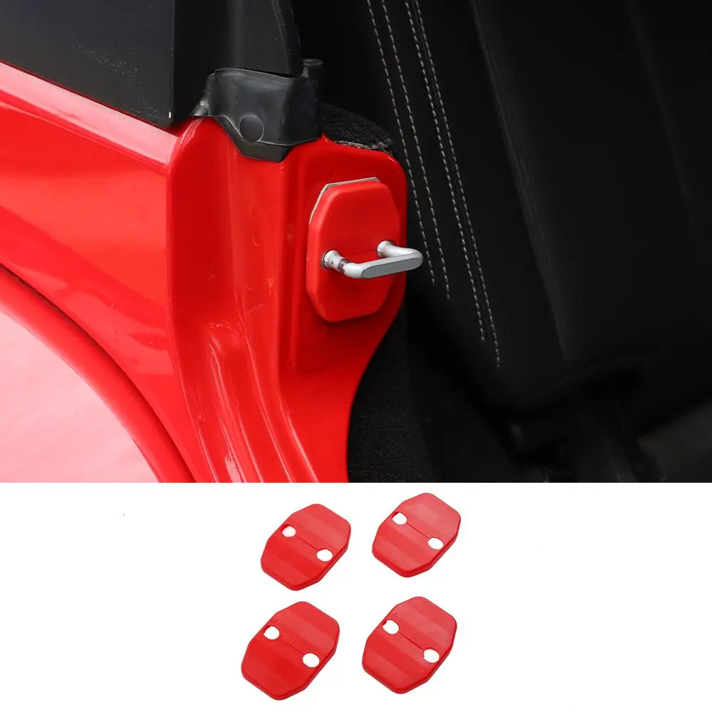 For 2007-2018 Jeep Wrangler JK 2Door Interior Door Lock Cover Protection Trim - Image 11