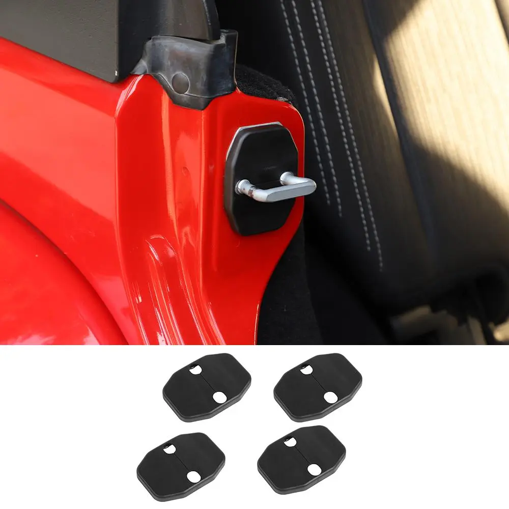 For 2007-2018 Jeep Wrangler JK 2Door Interior Door Lock Cover Protection Trim - Image 12