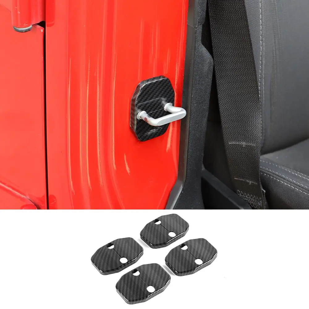 For 2007-2018 Jeep Wrangler JK 2Door Interior Door Lock Cover Protection Trim - Image 13