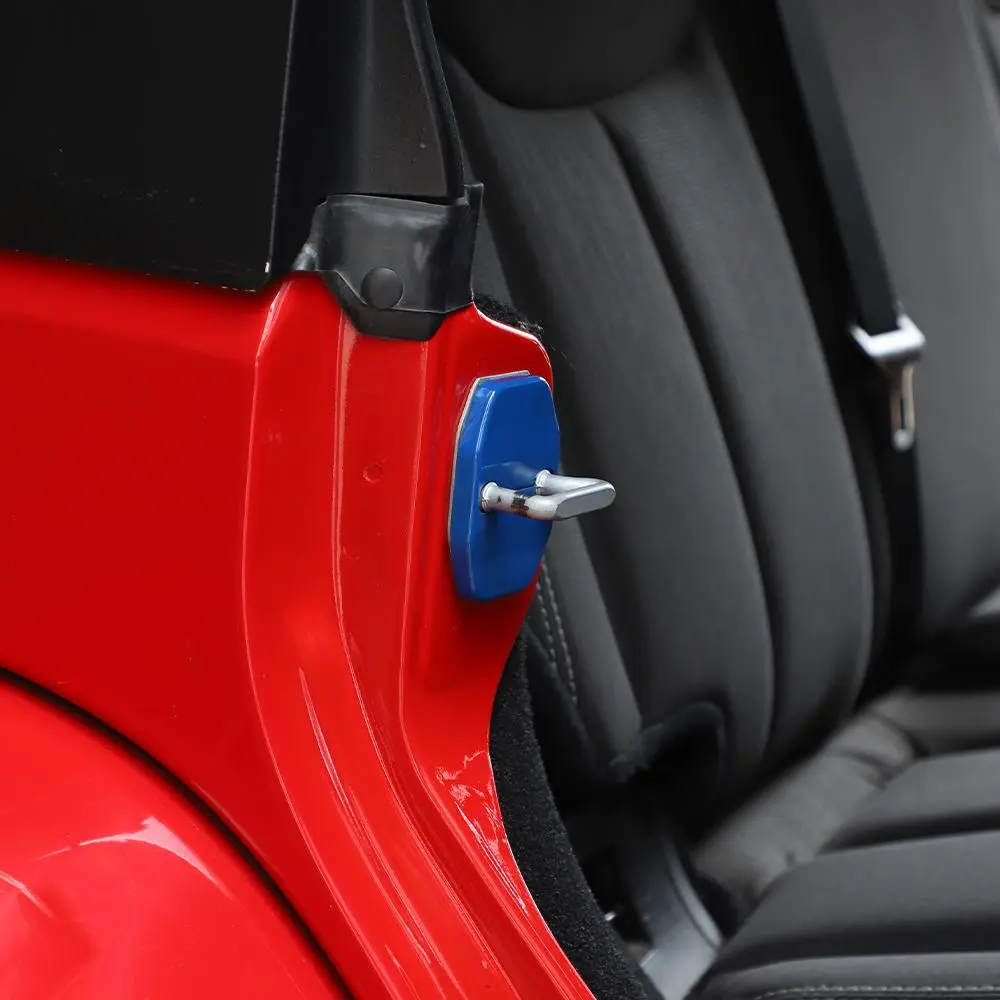 For 2007-2018 Jeep Wrangler JK 2Door Interior Door Lock Cover Protection Trim - Image 3