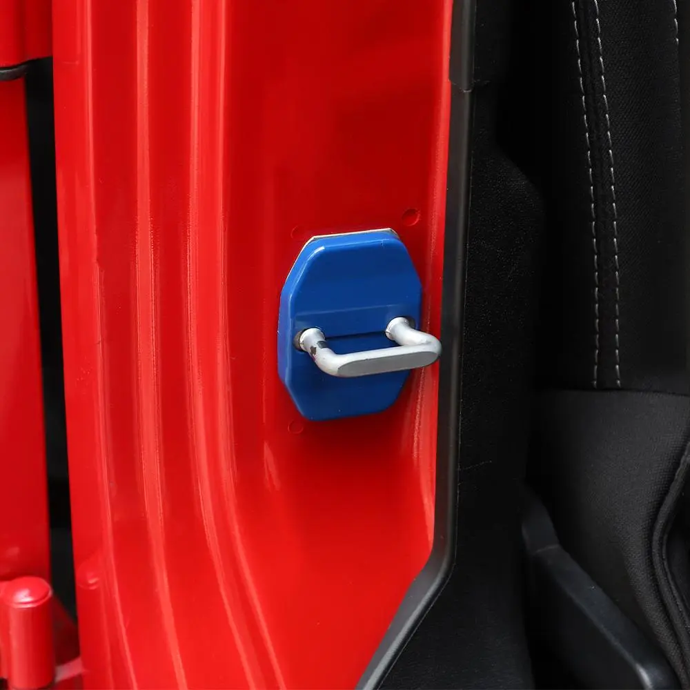 For 2007-2018 Jeep Wrangler JK 2Door Interior Door Lock Cover Protection Trim - Image 4