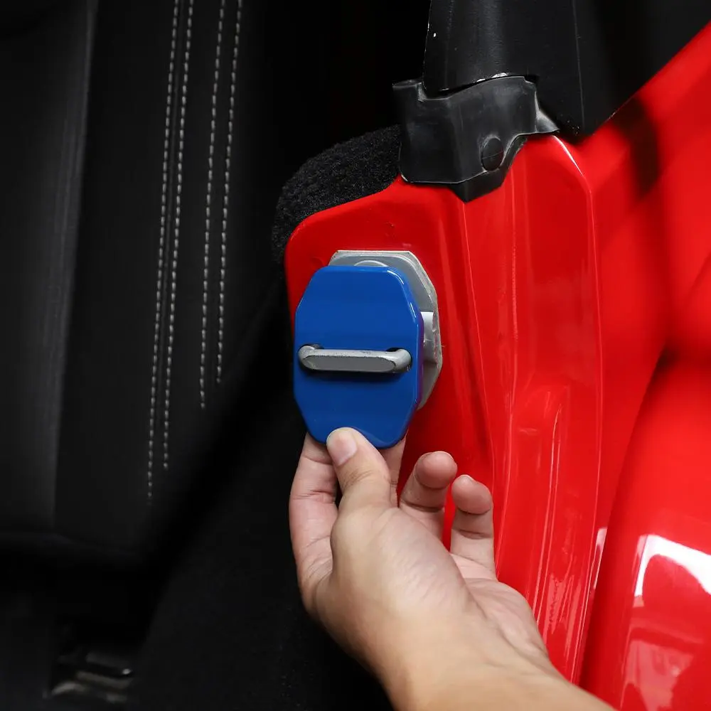For 2007-2018 Jeep Wrangler JK 2Door Interior Door Lock Cover Protection Trim - Image 5