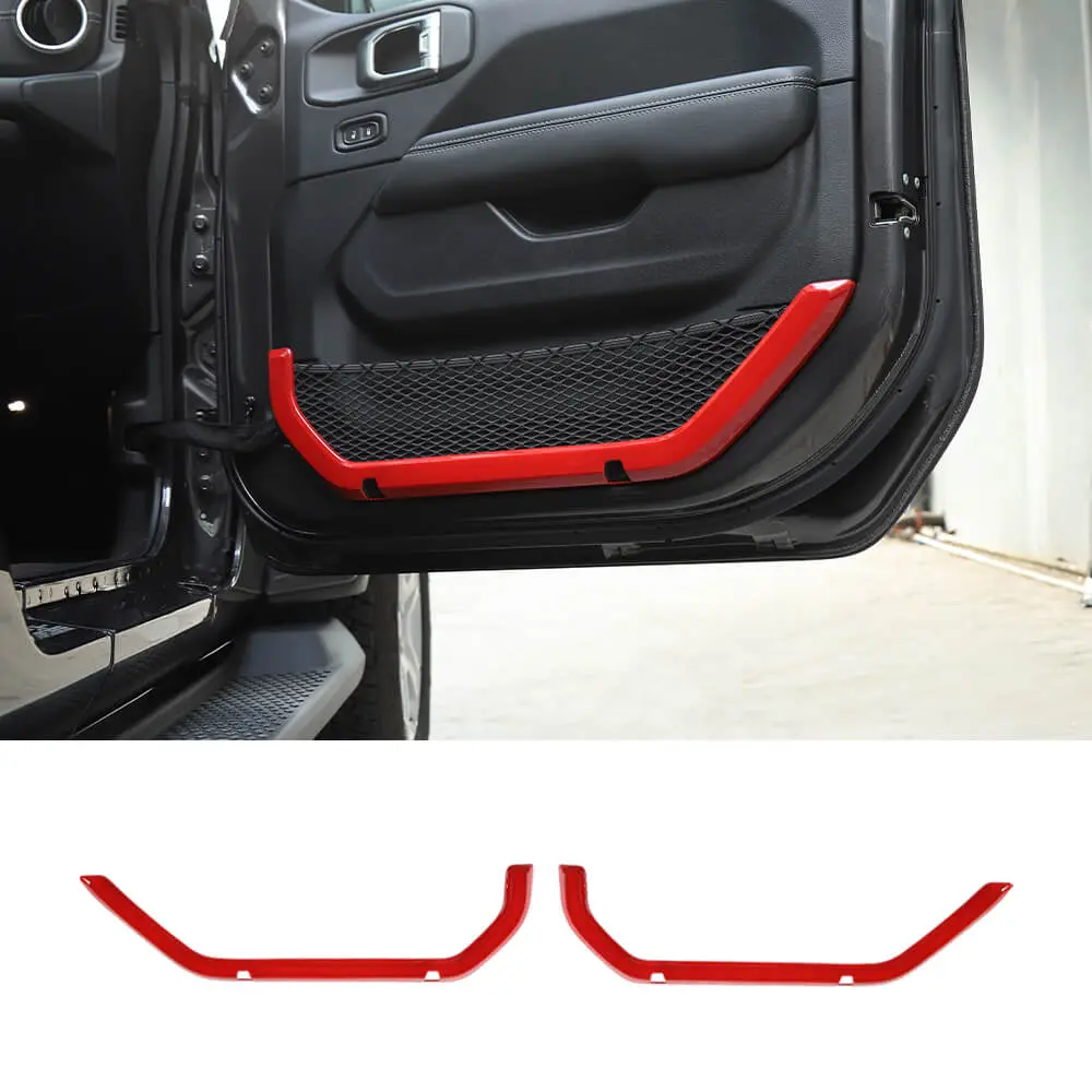For 2018+ Jeep Wrangler JL Gladiator JT 2-Door Door Net Pocket Decor Cover Trim - Image 8