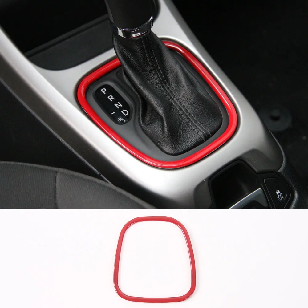 For 2017-2020 Jeep Compass Interior Gear Shift Box Frame Trim Cover Red