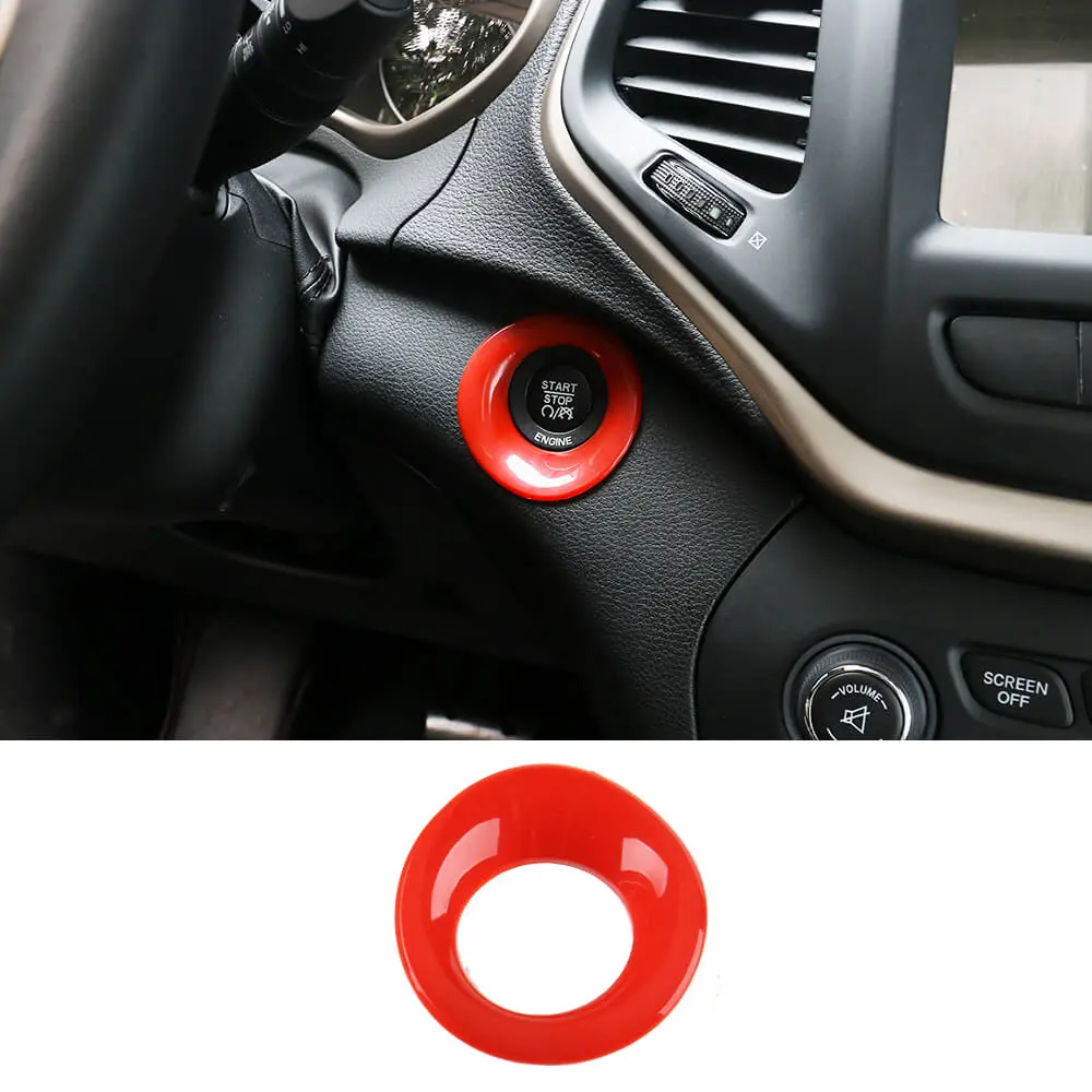 For 2014+ Jeep Cherokee Ignition Engine Start Key Cover Ring Trim
