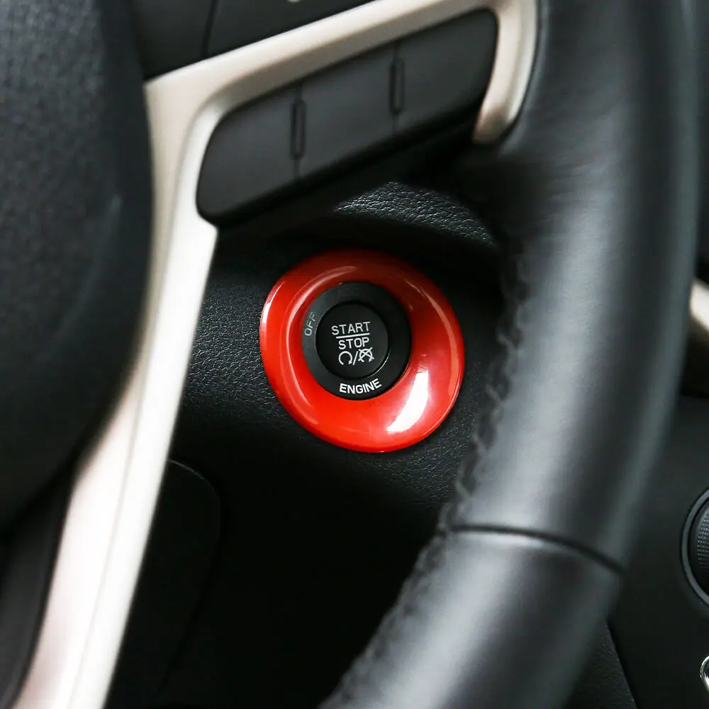 For 2014+ Jeep Cherokee Ignition Engine Start Key Cover Ring Trim - Image 2