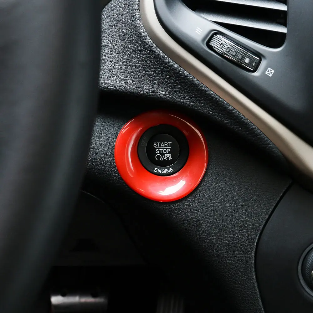 For 2014+ Jeep Cherokee Ignition Engine Start Key Cover Ring Trim - Image 3