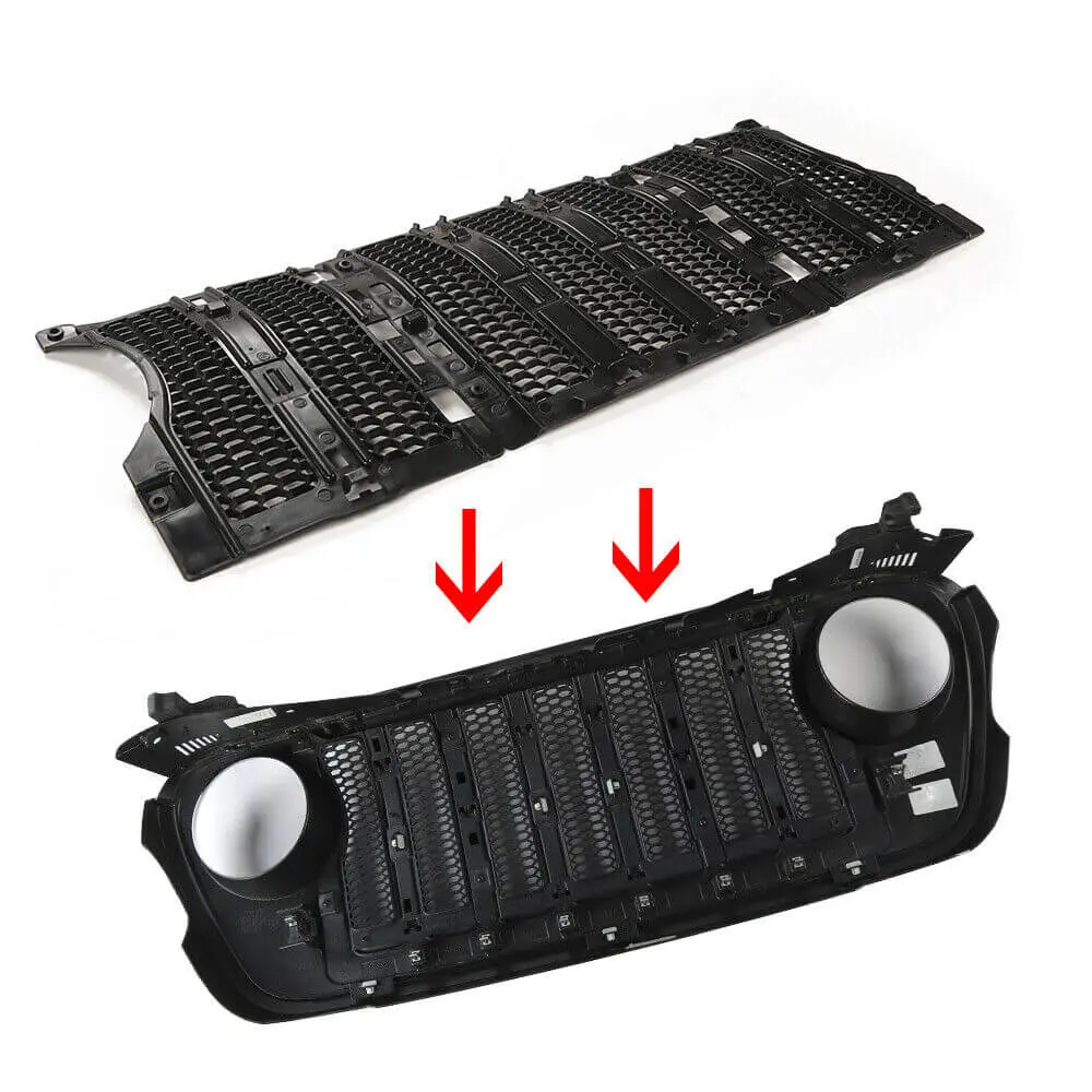 For 2018-2023 Jeep Wrangler JL JLU& Gladiator JT Front Grille Insert Mesh Cover Black - Image 5