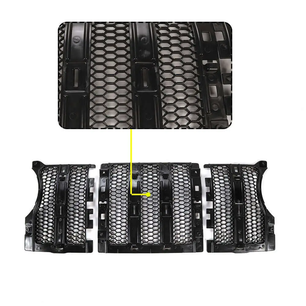 For 2018-2023 Jeep Wrangler JL JLU& Gladiator JT Front Grille Insert Mesh Cover Black - Image 7