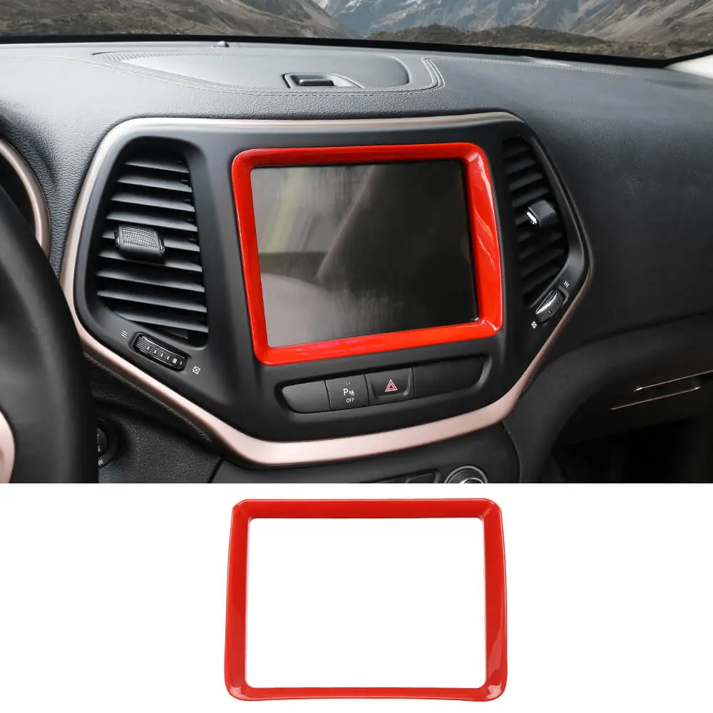 For 2014-2018 Jeep Cherokee Interior Navigation GPS Touch Screen Panel Frame Trim
