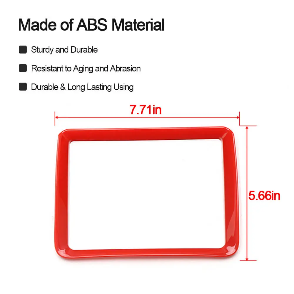 For 2014-2018 Jeep Cherokee Interior Navigation GPS Touch Screen Panel Frame Trim - Image 5