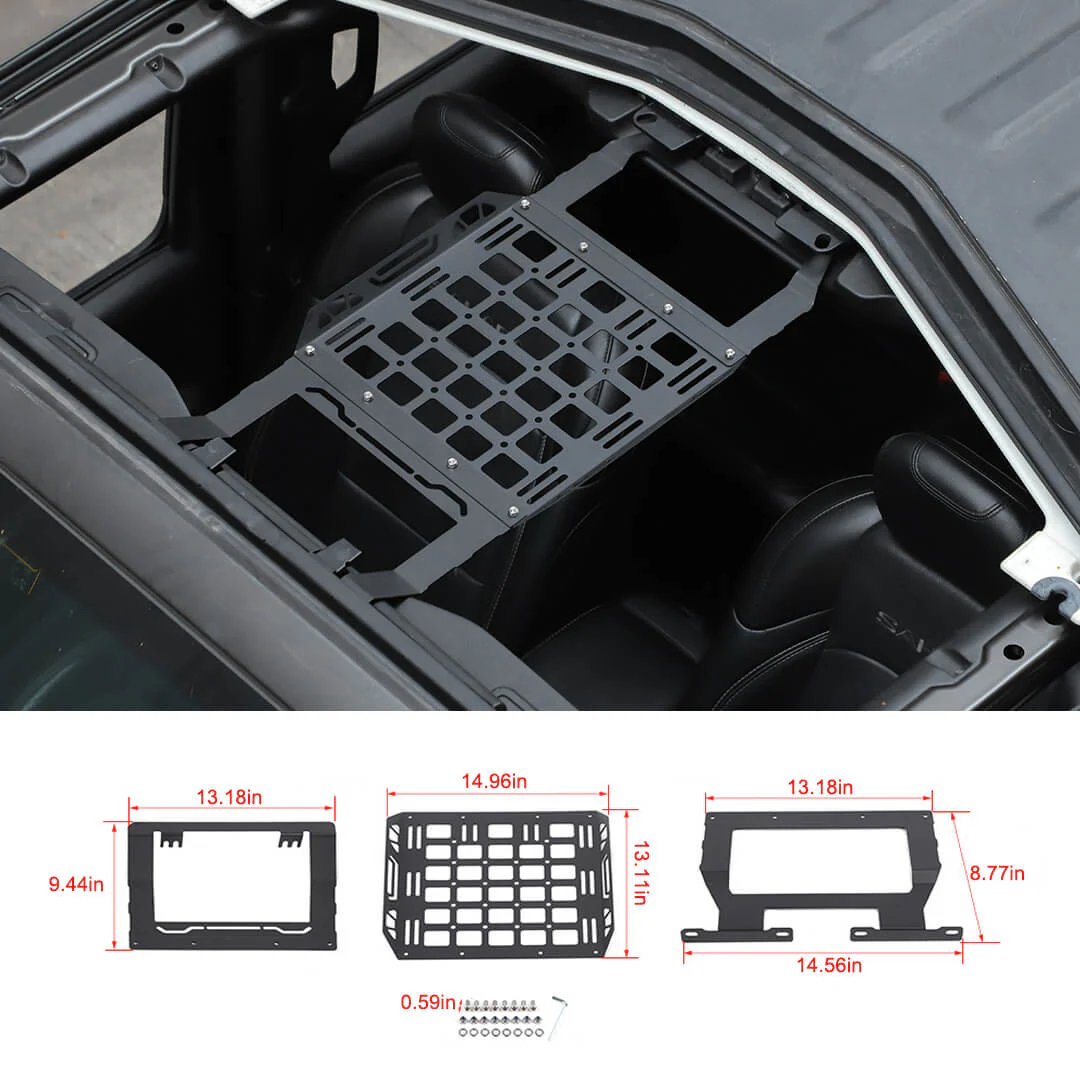 For 2018+ Jeep Wrangler JL & Gladiator JT Iron Car Front Roof Storage Rack Cargo Carrier - Image 14