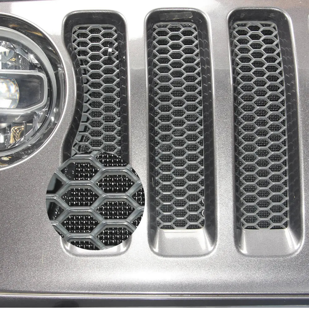 For 2018+ Jeep Wrangler JL JLU & Gladiator JT Iron Front Grille Insect Nets Mesh Cover - Image 4