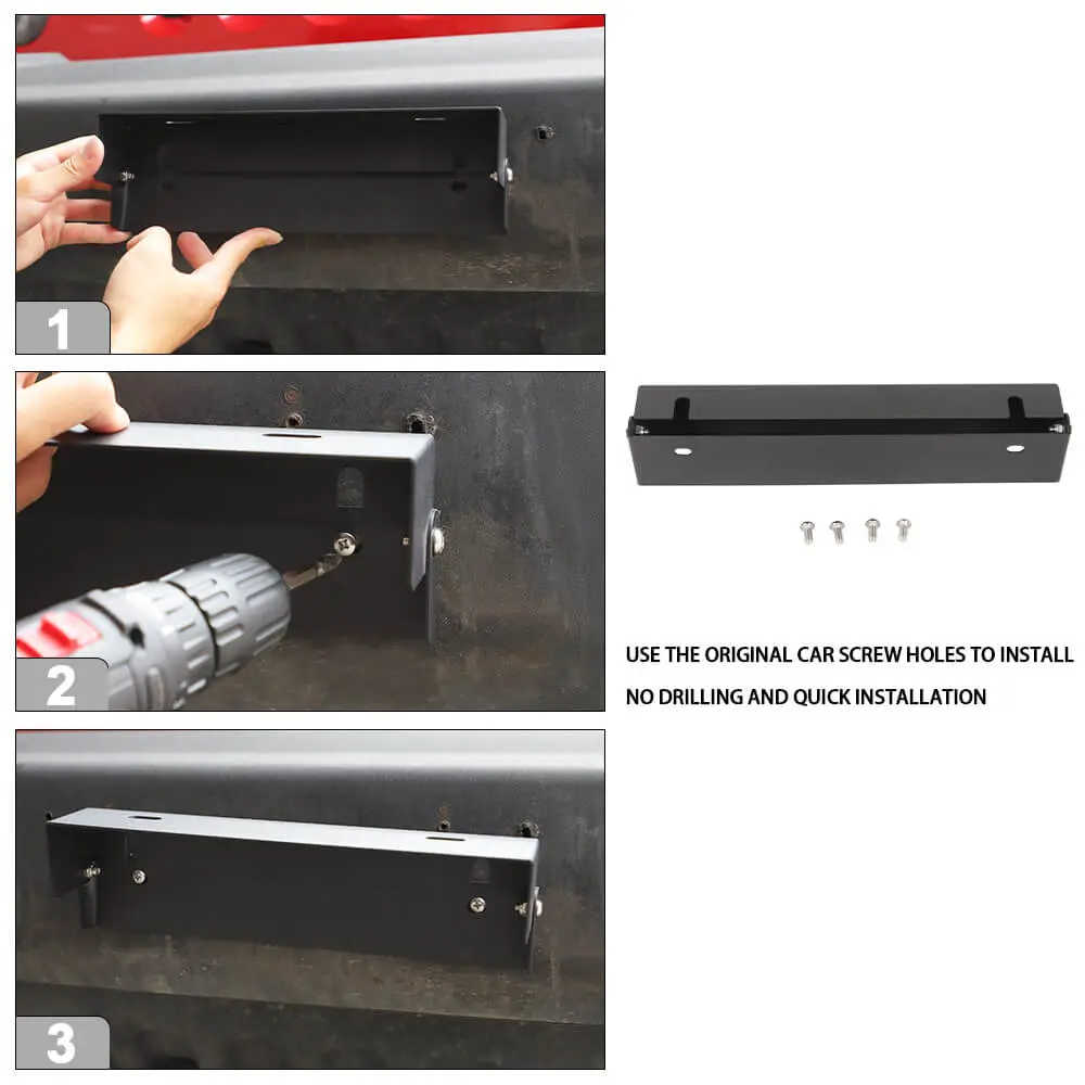 For Jeep Wrangler TJ JK JL & Gladiator JT Iron License Plate Conversion Frame - Image 6