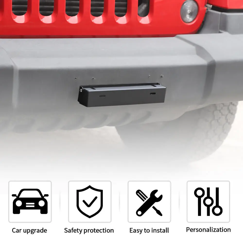 For Jeep Wrangler TJ JK JL & Gladiator JT Iron License Plate Conversion Frame - Image 7