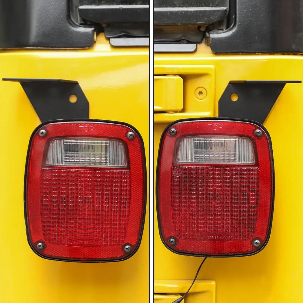 For 1997-2006 Jeep Wrangler TJ Taillight Antenna Mount Bracket Holder Black - Image 3