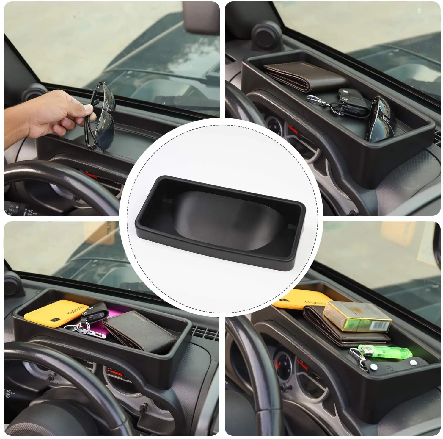 For 2007-2010 Jeep Wrangler JK JKU Dashboard Storage Tray, Organizer Storage Tray - Image 7