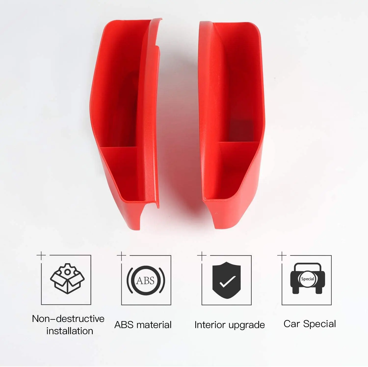 For 2011-2018 Jeep Wrangler JK JKU Gear Shift Storage Box Center Console Auto Organizer Tray Red - Image 7