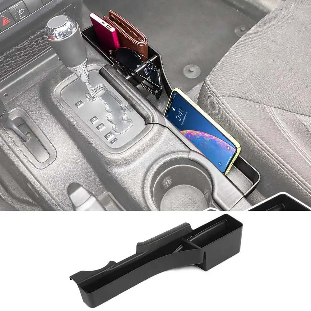 For 2011-2018 Jeep Wrangler JK JKU Gear Shift Center Console Side Storage Box Passenger Side Organizer Tray