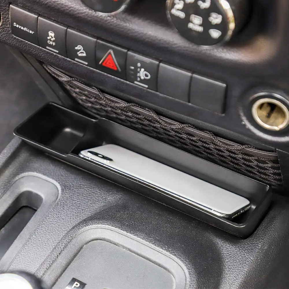 For 2011-2018 Jeep Wrangler JK JKU Center Console Gear Shift Storage Box, Auto Transmission Organizer Tray - Image 5