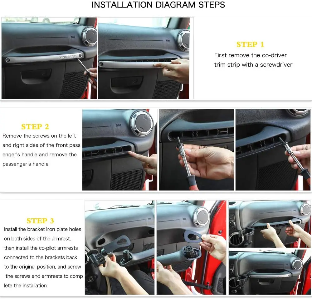 For 2012-2018 Jeep Wrangler JK JKU Multi-Function Drink Cup Phone Holder, 2 in 1 Bolt-on Stand Bracket Organizer - Image 5