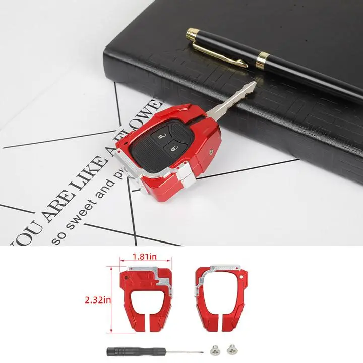 For 2007-2018 Jeep Wrangler JK Key Case Trim Cover Skin Shell Protector