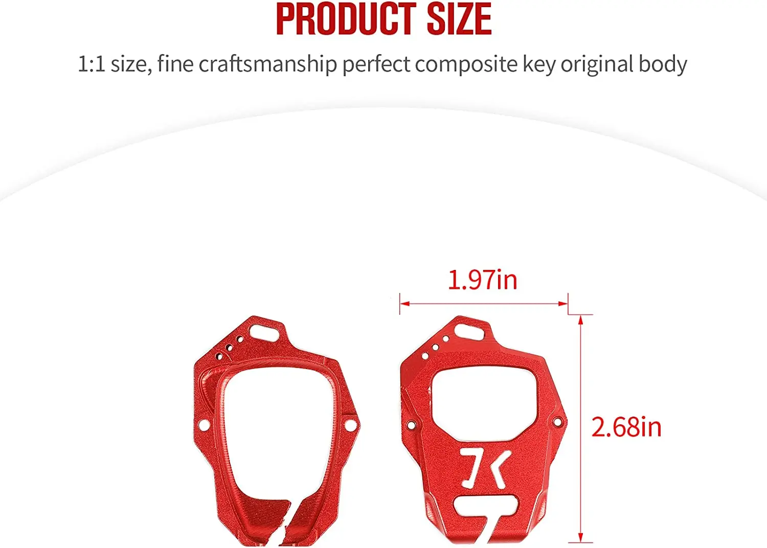 For Jeep Wrangler JK JKU 07-2018/Compass 08-16 / Patriot 11-16 Key Fob Cover Case Trim Shell Protection Aluminum Alloy - Image 7