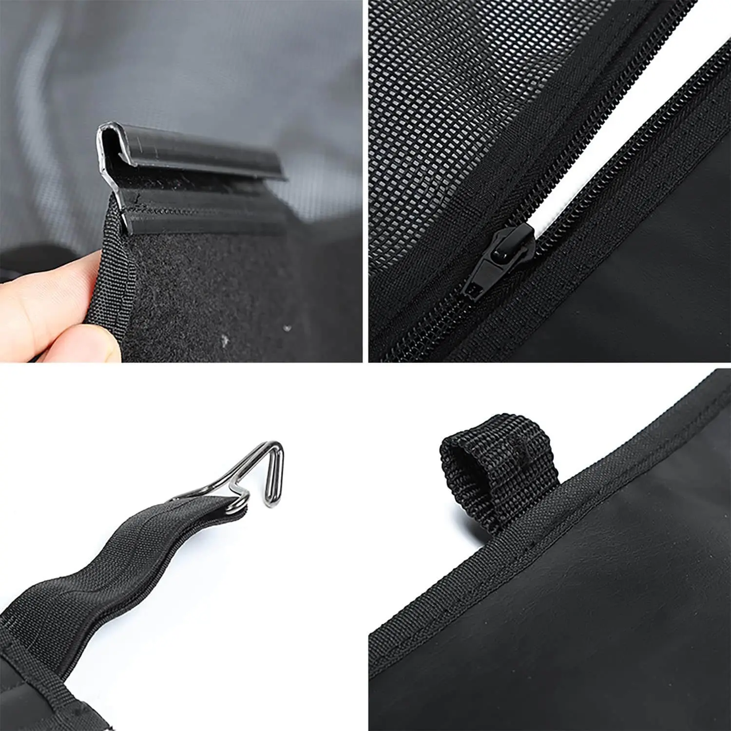 For 2018+ Jeep Wrangler JLU 4 Doors Leather Soft Top Sunshade Mesh Full Length Mesh Sun Shade UV Blocker - Image 6