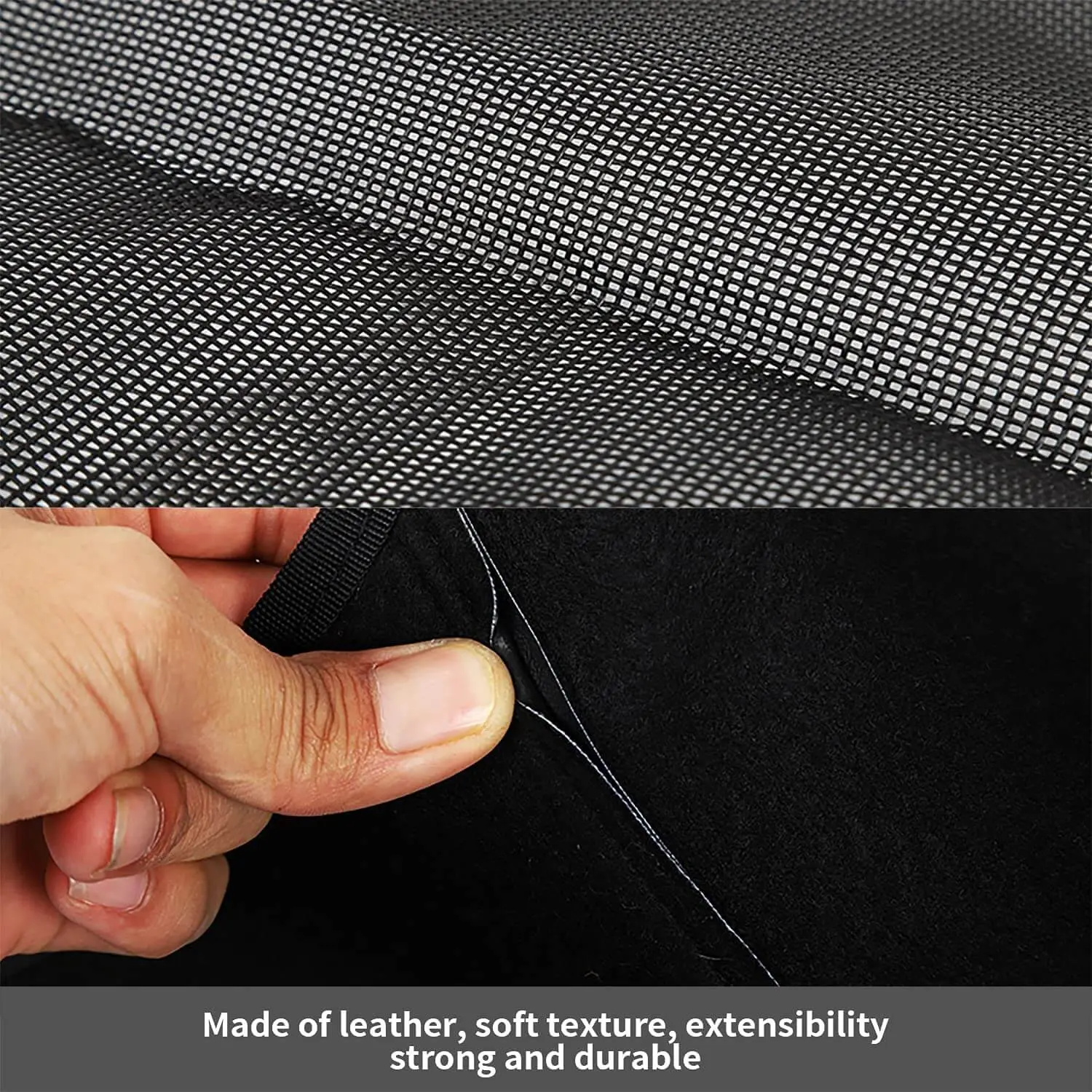 For 2018+ Jeep Wrangler JLU 4 Doors Leather Soft Top Sunshade Mesh Full Length Mesh Sun Shade UV Blocker - Image 7