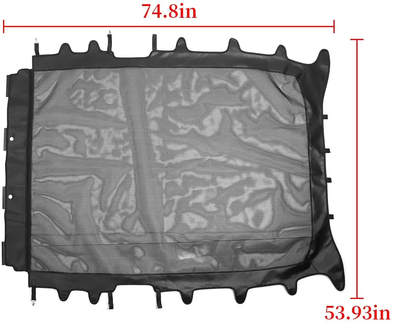 For 2018+ Jeep Wrangler JLU 4 Doors Leather Soft Top Sunshade Mesh Full Length Mesh Sun Shade UV Blocker - Image 9