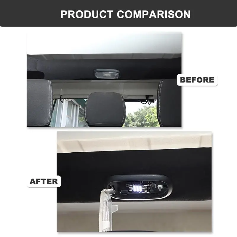 For 2011-2018 Jeep Wrangler JK JKU LED Roof Reading Light - Image 2