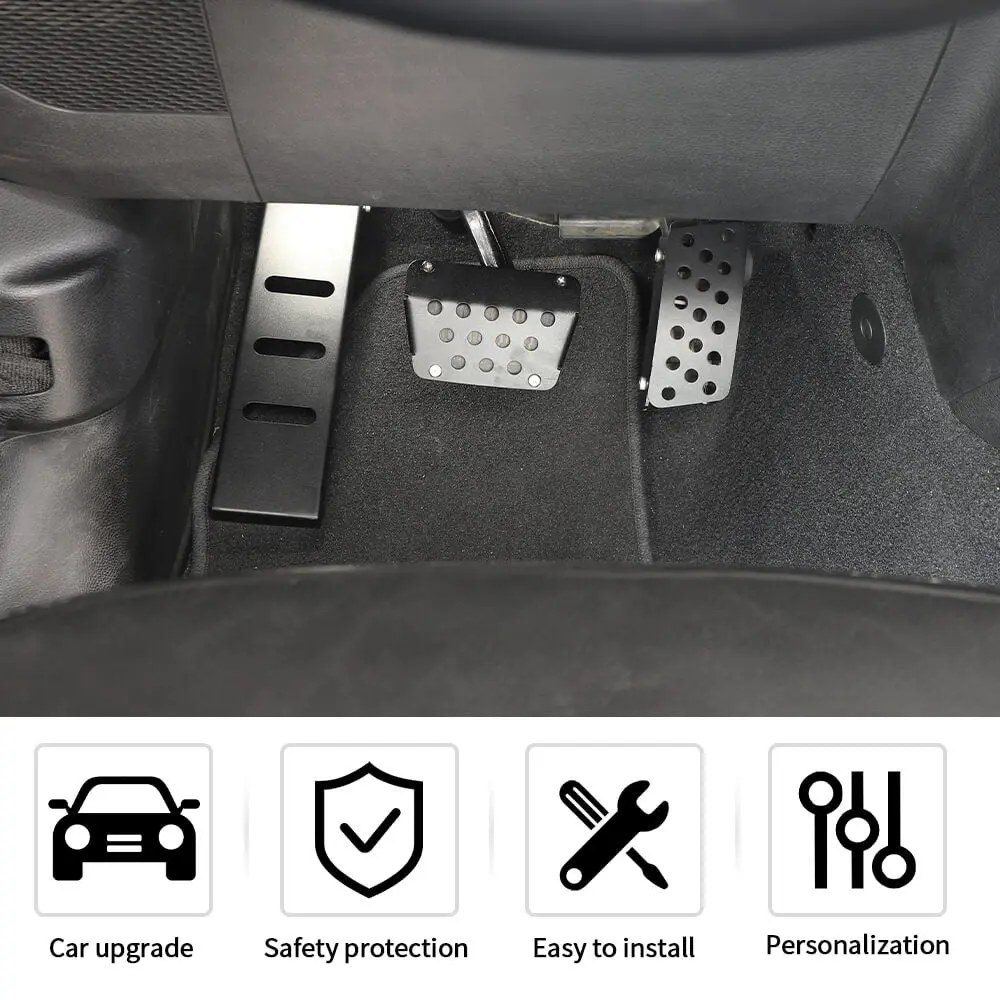 For 2018+ Jeep Wrangler JL & Gladiator JT Left Foot Rest & Gas Throttle Brake Pedal Cover Trim - Image 6