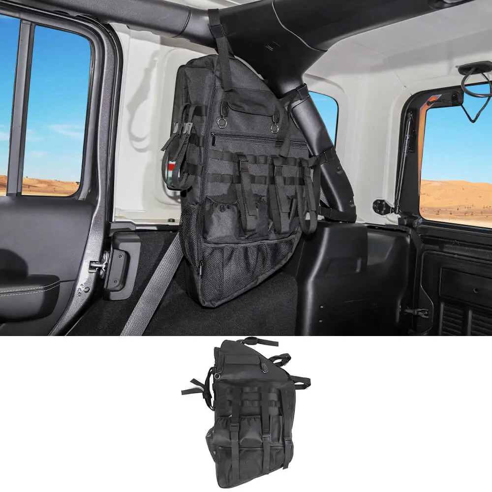 For 2018+ Jeep Wrangler JL JLU 4Door Left & Right Roll Cage Bar Storage Organizer Bag Pockets - Image 8