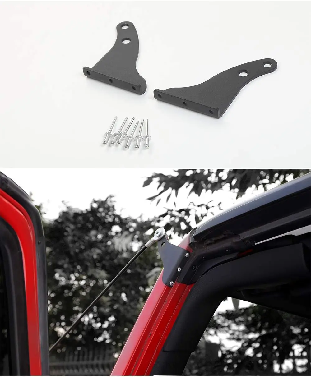 For 2007-2018 Jeep Wrangler JK JKU Hood Limb Risers Kit Sub-line Branches - Image 6