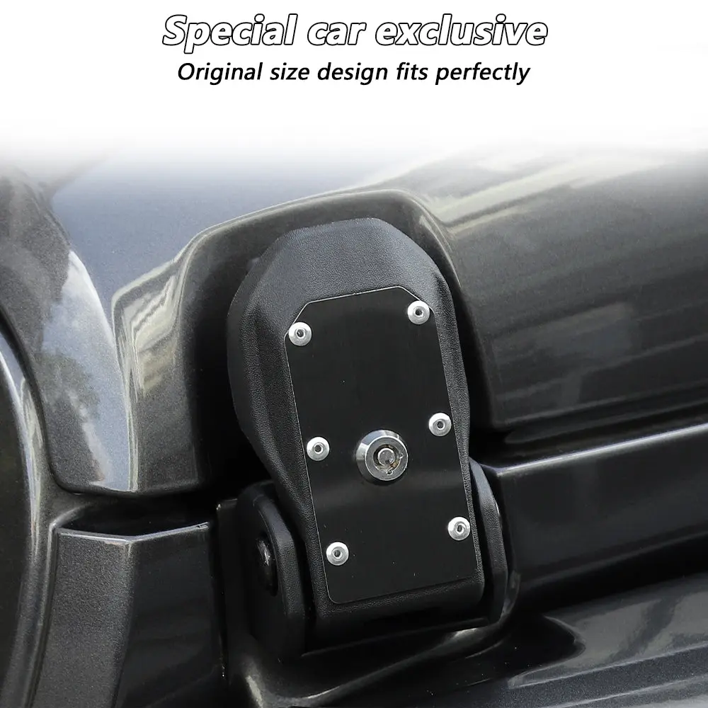 For 2018+ Jeep Wrangler JL JLU JT Locking Hood Latch Catch with Lock - Image 3