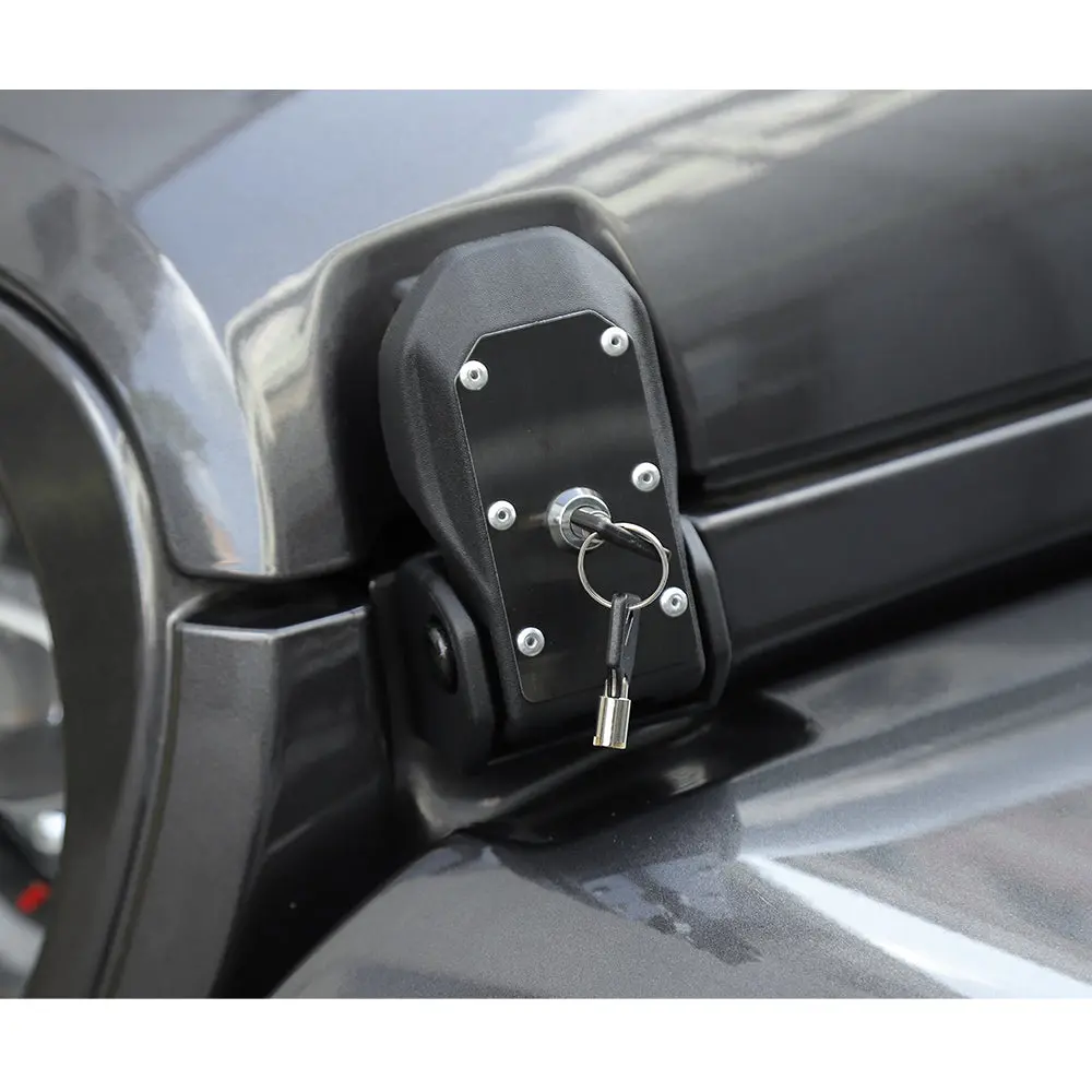 For 2018+ Jeep Wrangler JL JLU JT Locking Hood Latch Catch with Lock - Image 4