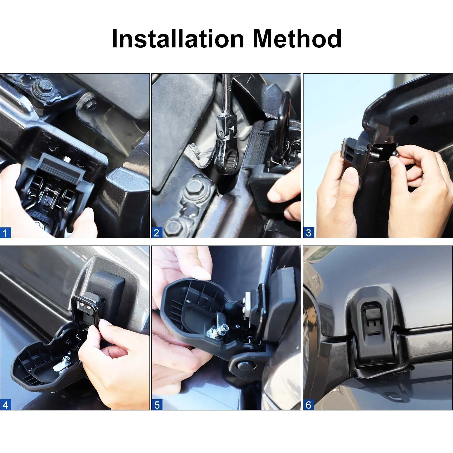 For 2018+ Jeep Wrangler JL JLU JT Locking Hood Latch Catch with Lock - Image 7