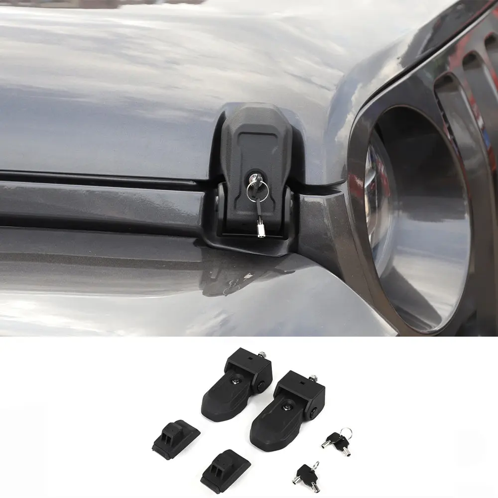 For 2018+ Jeep Wrangler JL JLU JT Locking Hood Latch Catch with Lock - Image 8
