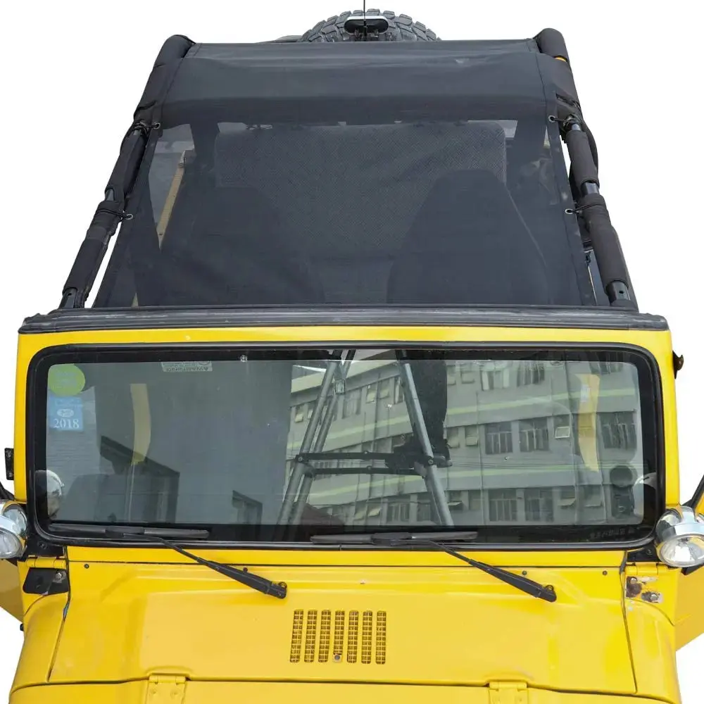 For 1997-2006 Jeep Wrangler TJ Top Front & Rear Sunshade Mesh Cover Shade Bikini UV Protection - Image 3
