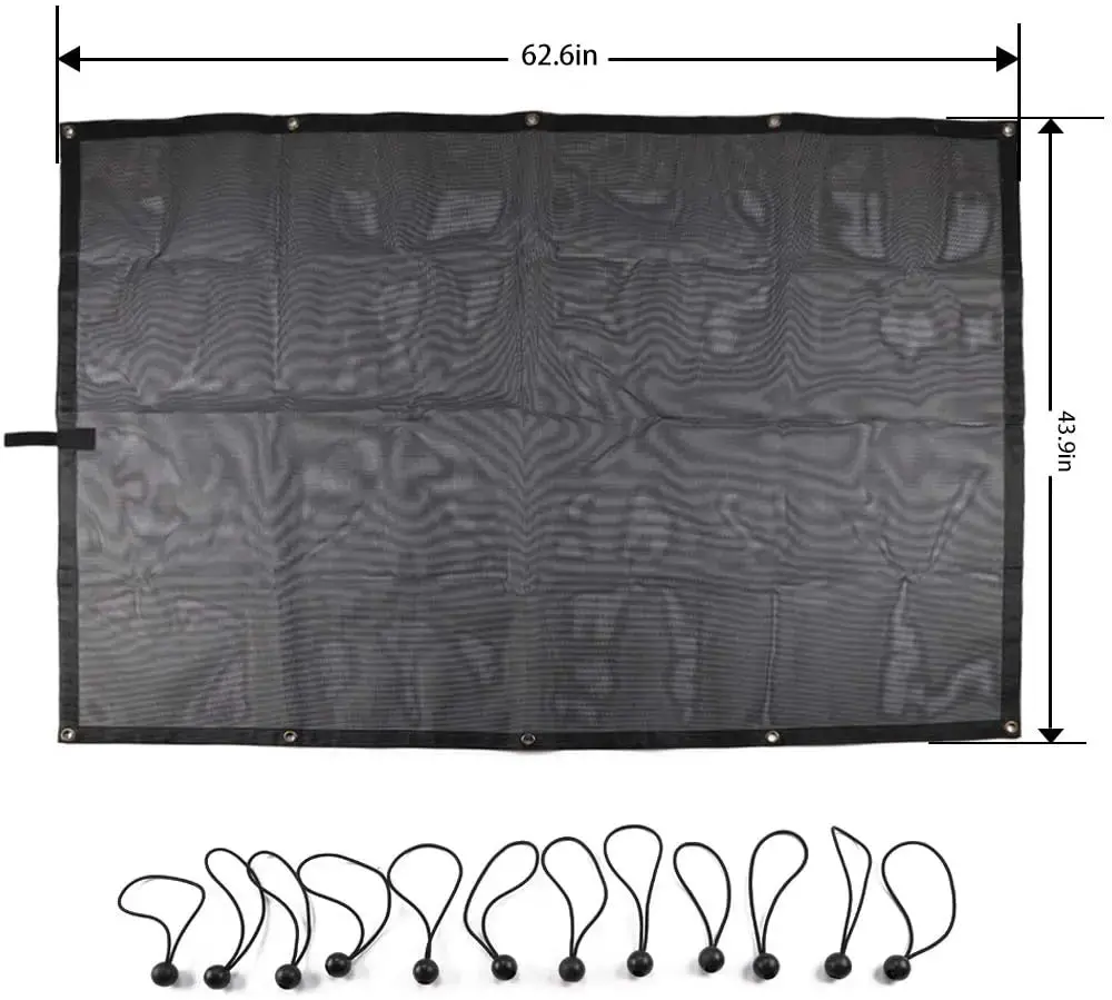 For 1997-2006 Jeep Wrangler TJ Top Front & Rear Sunshade Mesh Cover Shade Bikini UV Protection - Image 6