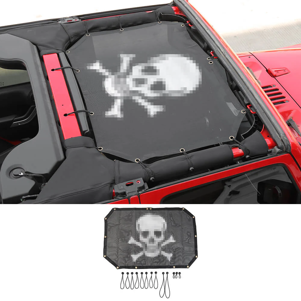 For 2007-2018 Jeep Wrangler JK JKU Half-Length Mesh Bikini Top Sunshade – UV Protection Soft Roof Cover - Image 14