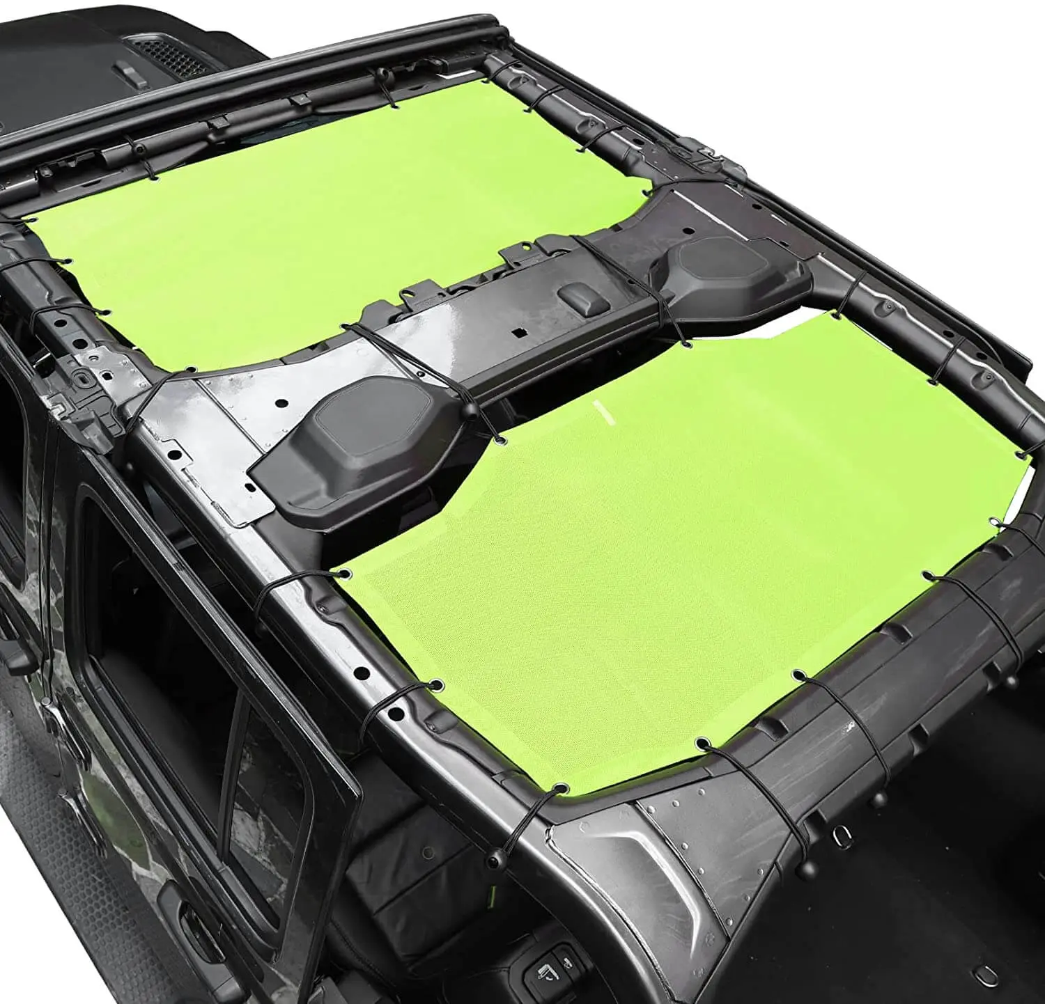 For 2018+ Jeep Wrangler JLU Unlimited 4 Door Front & Rear Mesh Bikini Top Sunshade – UV Protection Soft Roof Cover - Image 11