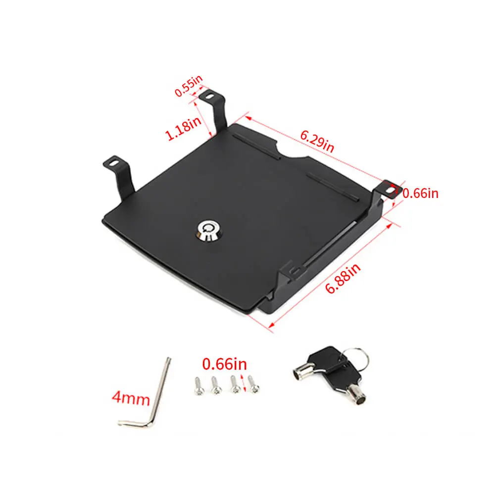 For 2018+ Jeep Wrangler JL & Gladiator JT Metal Center Console Armrest Box Safety Storage Case Cover with Lock Kit - Image 8