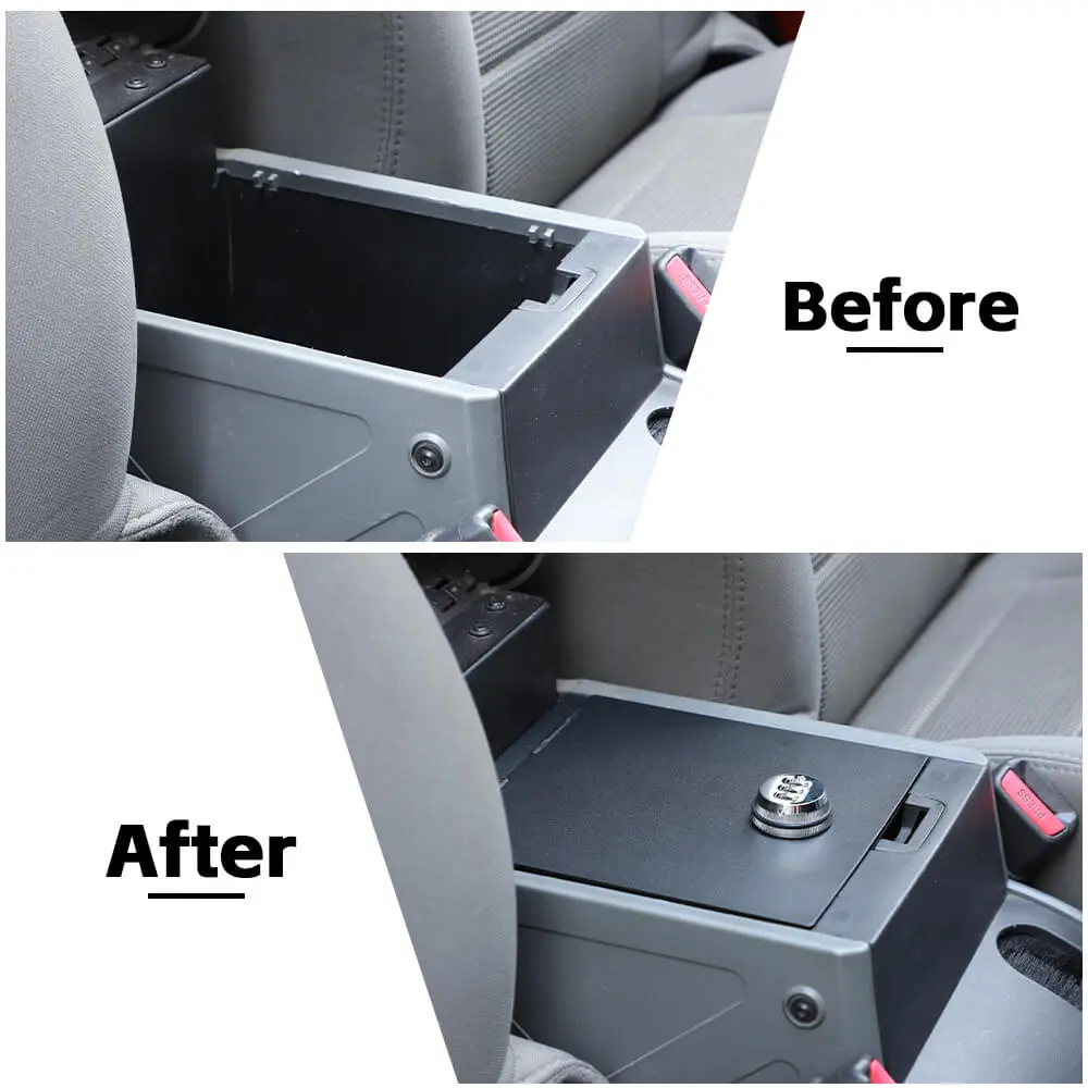 For 2007-2010 Jeep Wrangler JK Metal Center Console Armrest Box Safety Panel Cover - Image 2