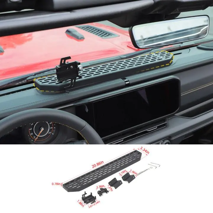 For 2024+ Jeep Wrangler JL & Gladiator JT Metal Center Console Expands Mobile Phone Holder - Image 10
