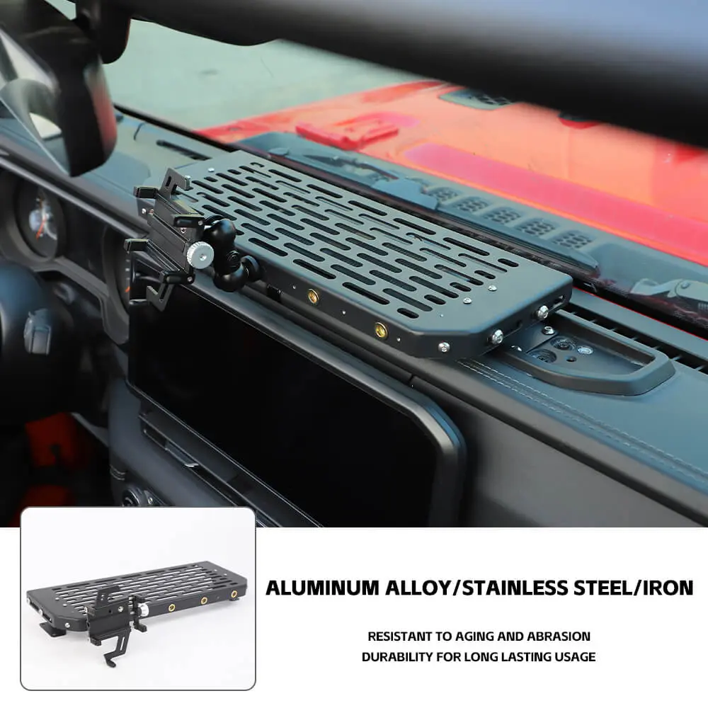 For 2024+ Jeep Wrangler JL & Gladiator JT Metal Center Console Expands Mobile Phone Holder - Image 5