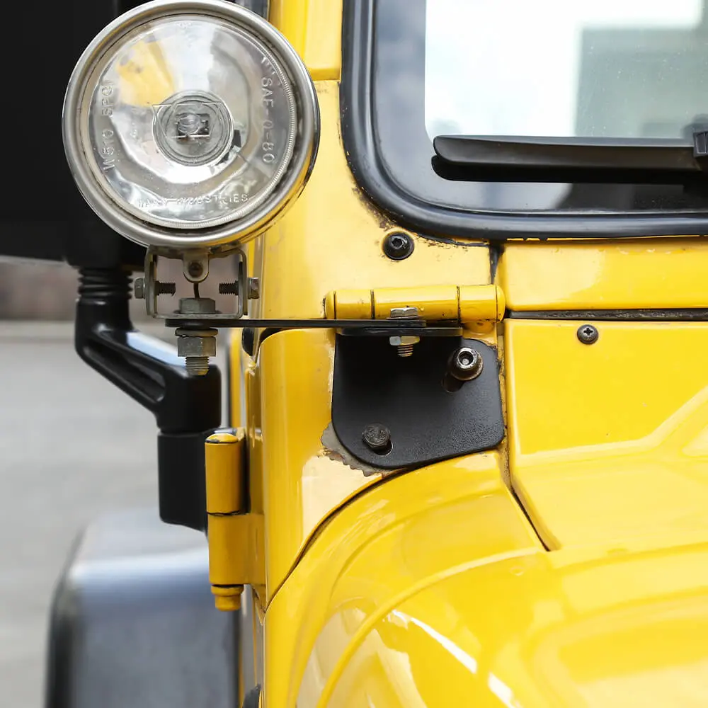 For 1997+ Jeep Wrangler TJ JK Front LED Light A-Pillar Mount Brackets Kits Metal - Image 3