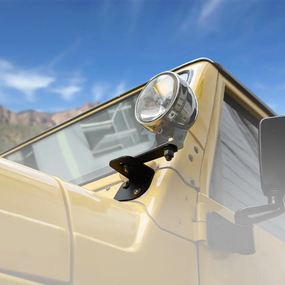 For 1997+ Jeep Wrangler TJ JK Front LED Light A-Pillar Mount Brackets Kits Metal - Image 4