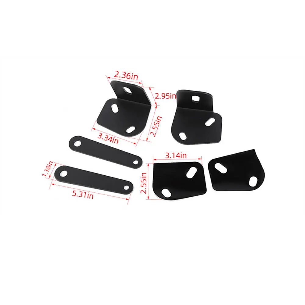 For 1997+ Jeep Wrangler TJ JK Front LED Light A-Pillar Mount Brackets Kits Metal - Image 7